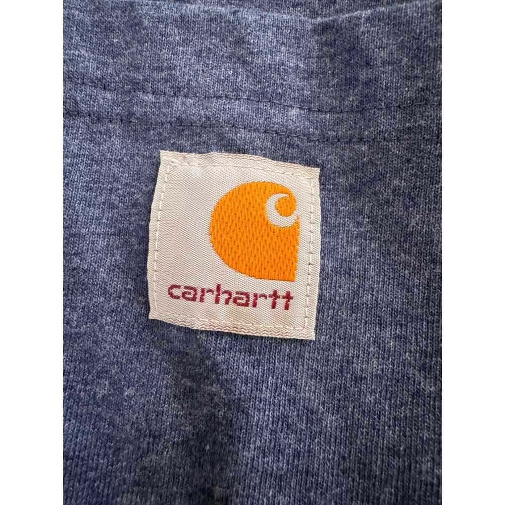 Carhartt Mens Loose Fit‎ Long Sleeve Pocket T-Shirt Blue Heather K126 413 Medium - Picture 10 of 12